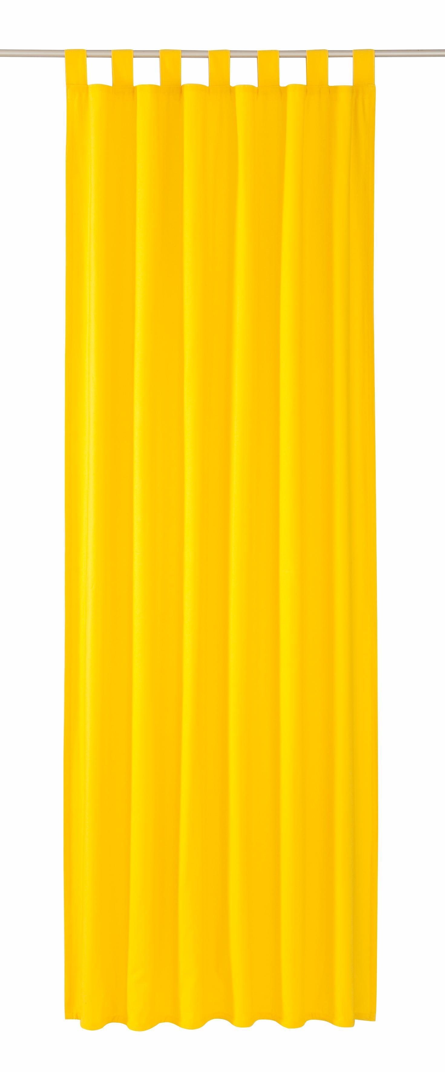 TAILOR blickdicht, Wirkware Schlaufen (1 DOVE, zitrus/gelb HOME, TOM St), Vorhang