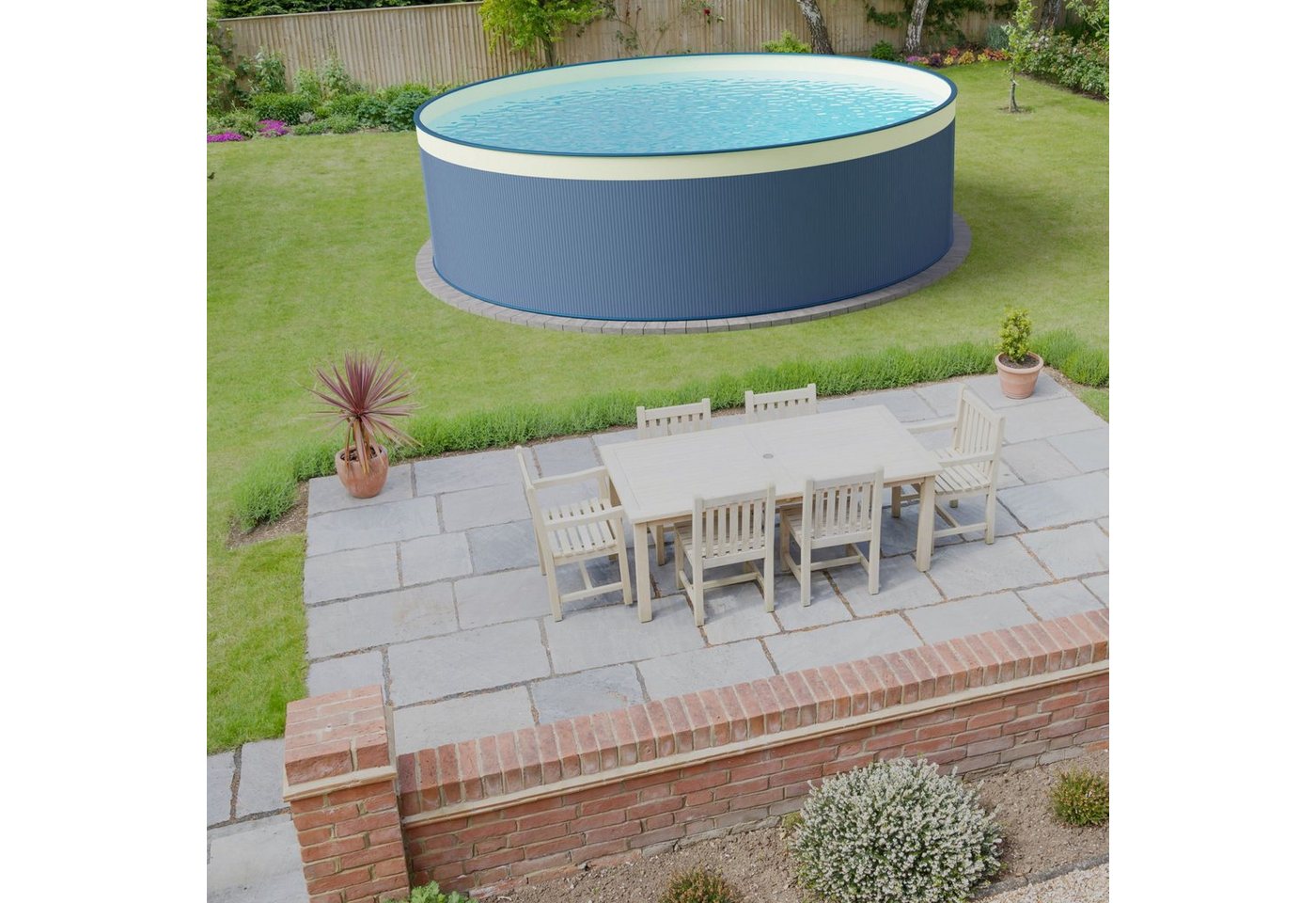Thumbnail - Waterman Rundpool Stahlwandpool Set (8-teilig) hoch rund 450 x 90 cm (Beckenset), verzinkte Stahlwand