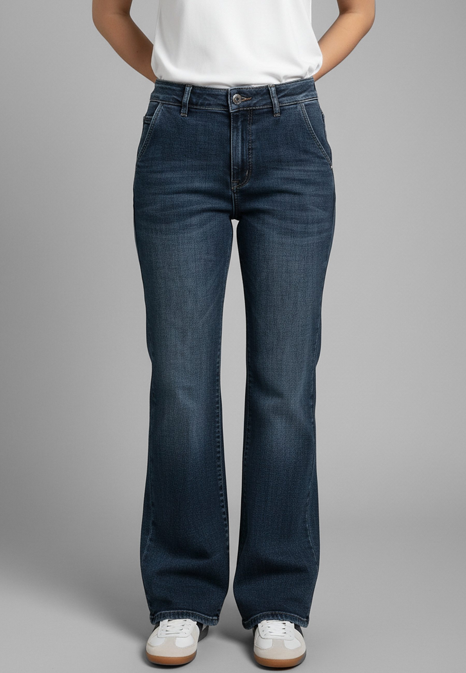 Andijamo-Fashion Stretch-Hose SOFT FLARE DENIM Moderner Fit zwischen Low- u günstig online kaufen