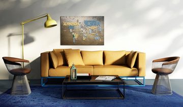 Artgeist Wandbild Weltkarte (in italienischer Sprache)