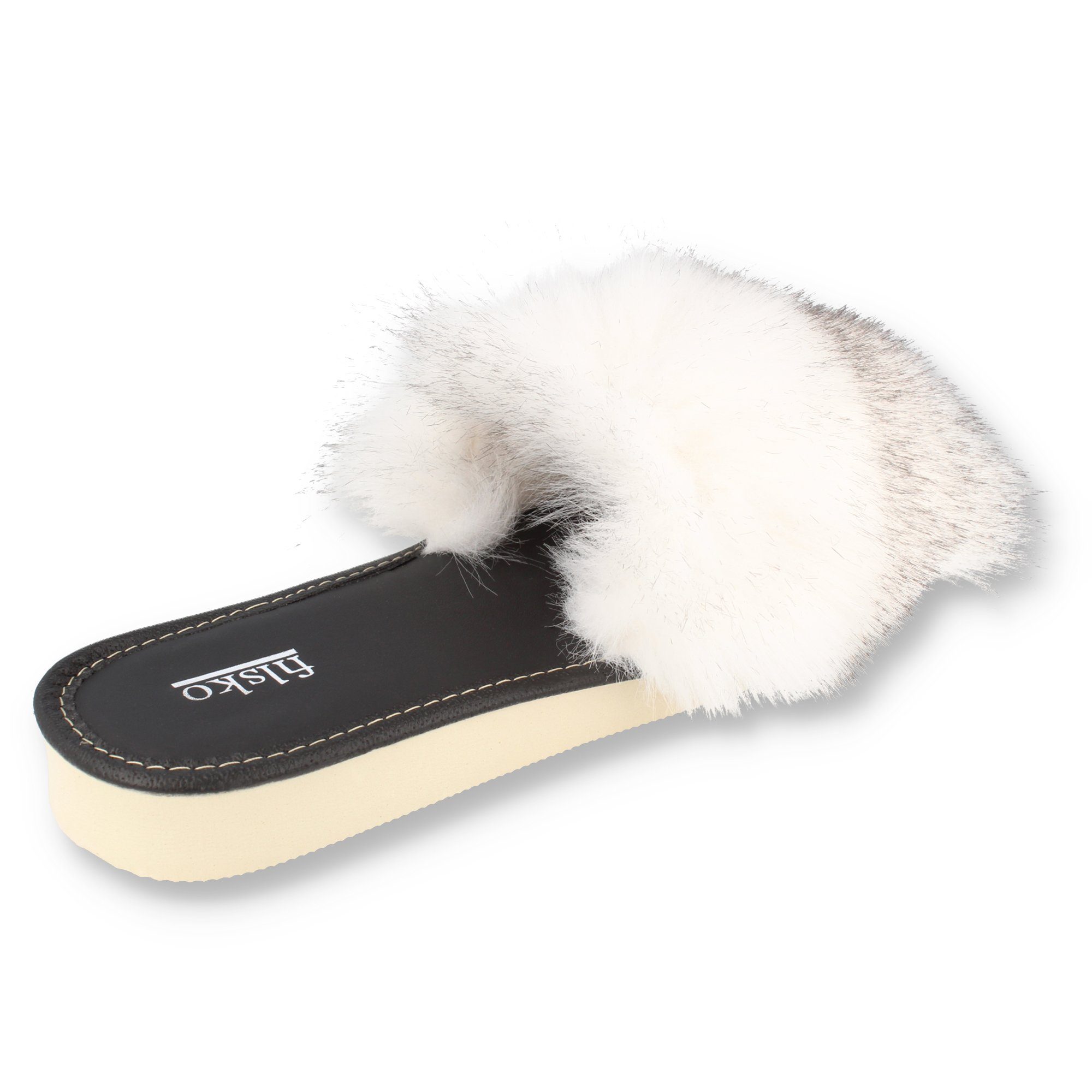 filsko Flauschige Damen Hausschuhe aus Plüschfell Hausschuh