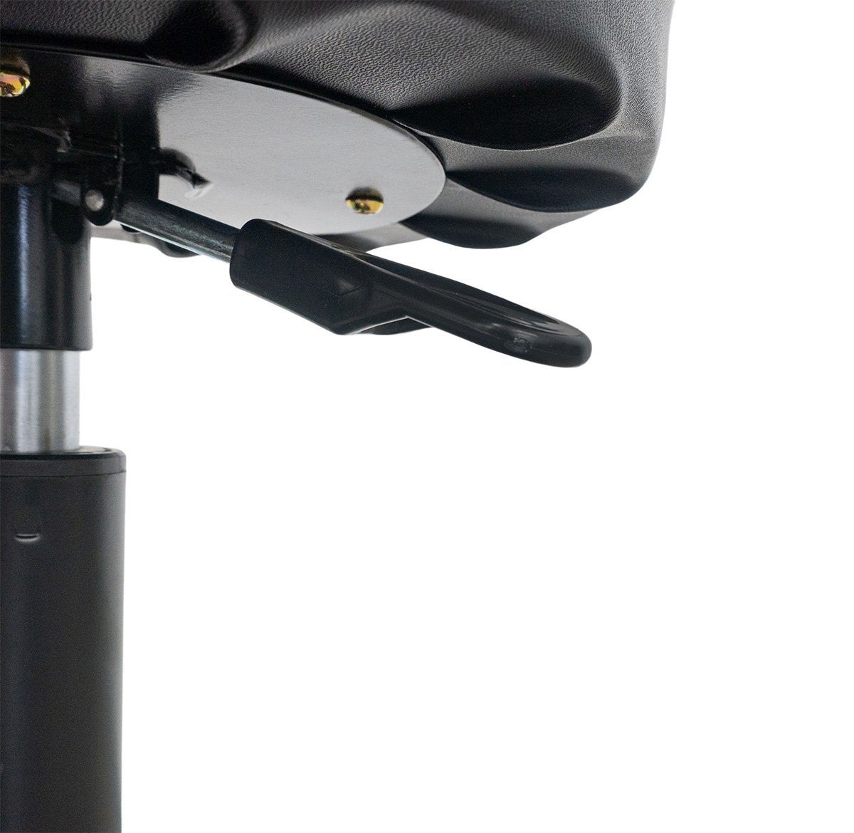 Weber GmbH Arbeitshocker Weber Werkstatthocker höhenverstellbar & drehbar, schwarz, mit Ablagefach, mit Rollen, Höhenverstellbar