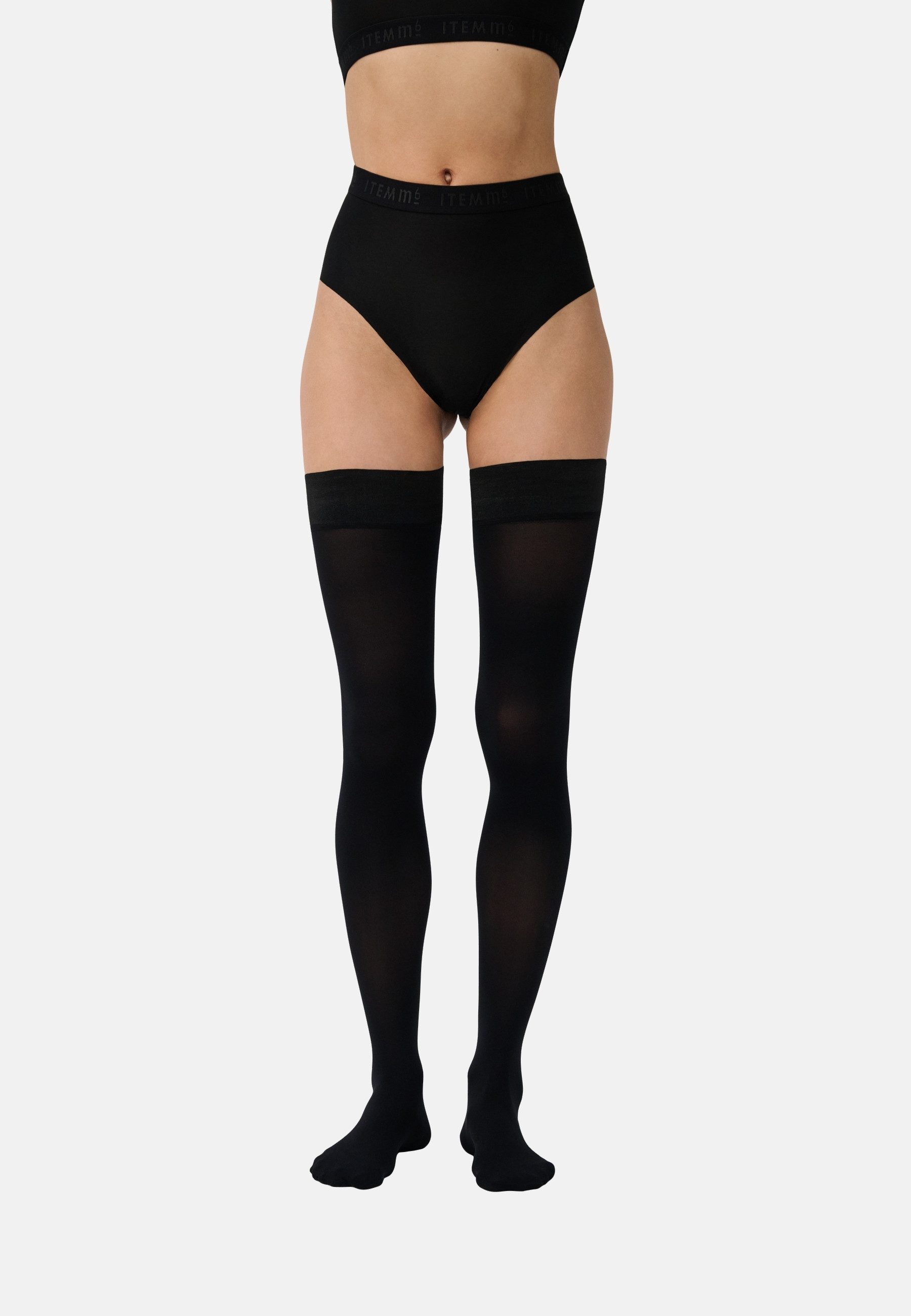 ITEM m6 Halterlose Strümpfe Semi-blickdicht, hypoallergenes Haftband, ultraweich, sicherer Halt