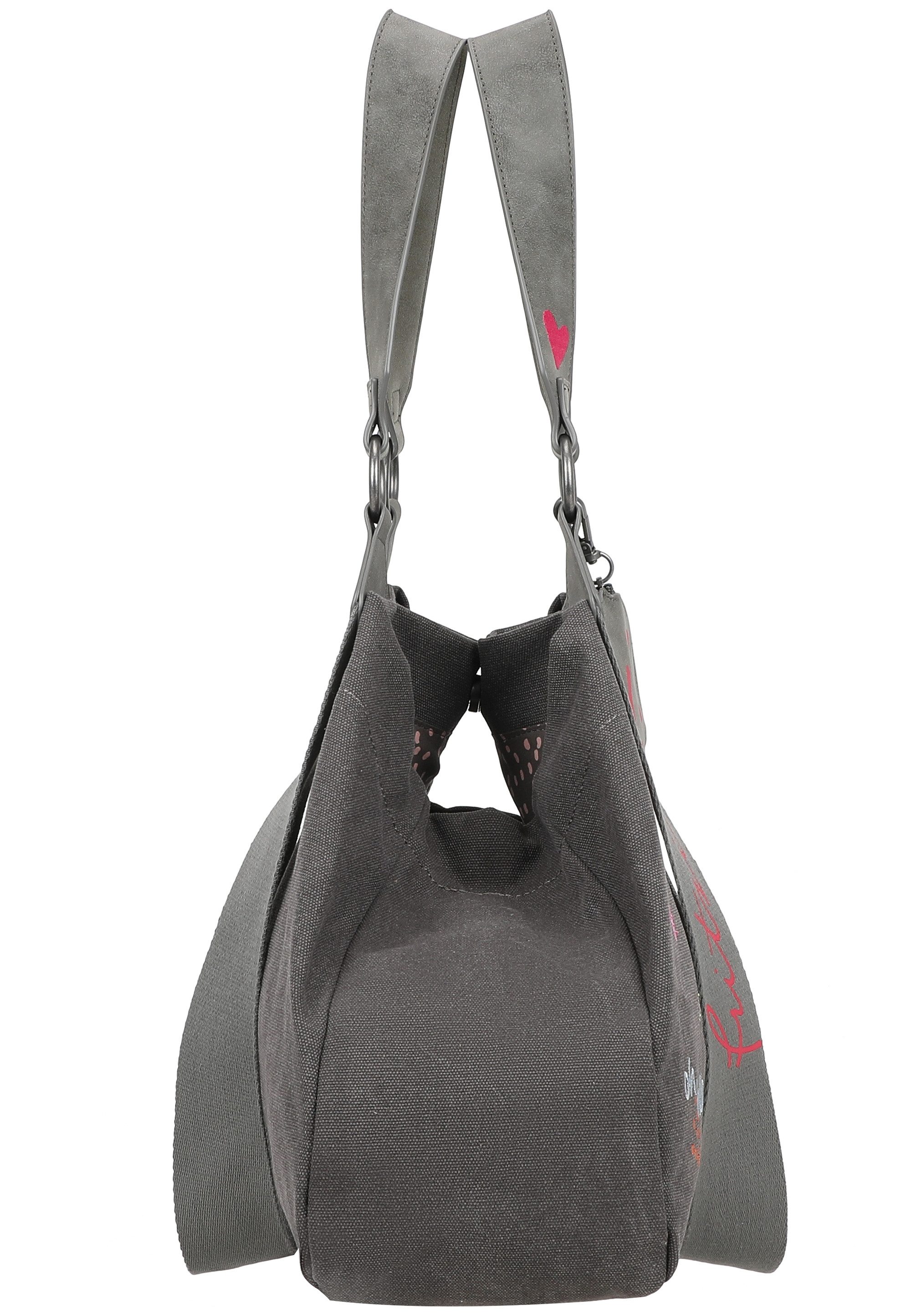 Fritzi aus Preußen Henkeltasche Izzy Medium Limited Embro Fun, mit Stickdetails und Pocket-Anhänger