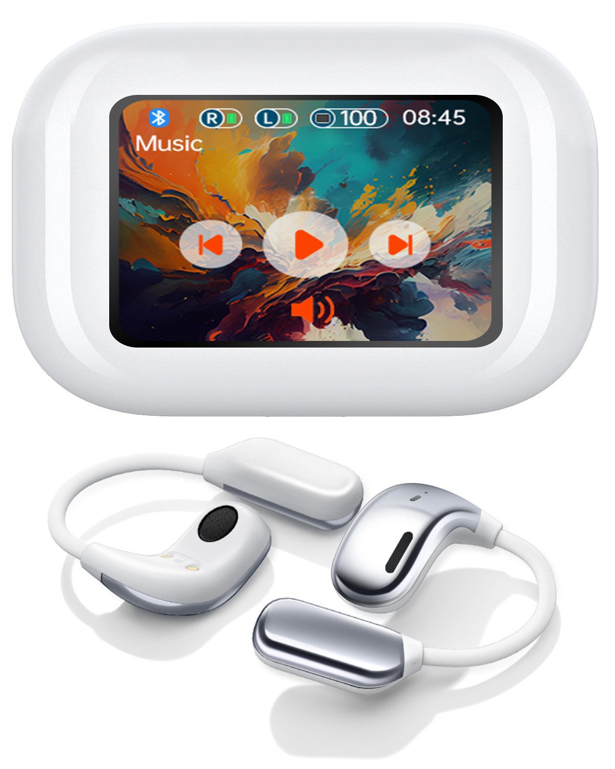 ibettertec Bluetooth Kopfhörer mit Touch Display Kopfhörer Kabellos In-Ear-Kopfhörer (Luftleitungs Kopfhörer mit Klare Anrufqualität und Intelligente Bassoptimierung, True-Wireless Rauschunterdrückungsfunktion, ANC Noise Cancelling kopfhoerer, HiFi Stereo Rauschunterdrückungsfunktion)