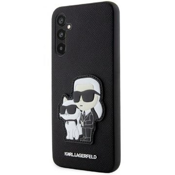 KARL LAGERFELD Handyhülle Case Samsung Galaxy A54 Kunstleder schwarz Logo 6,4 Zoll, Kantenschutz