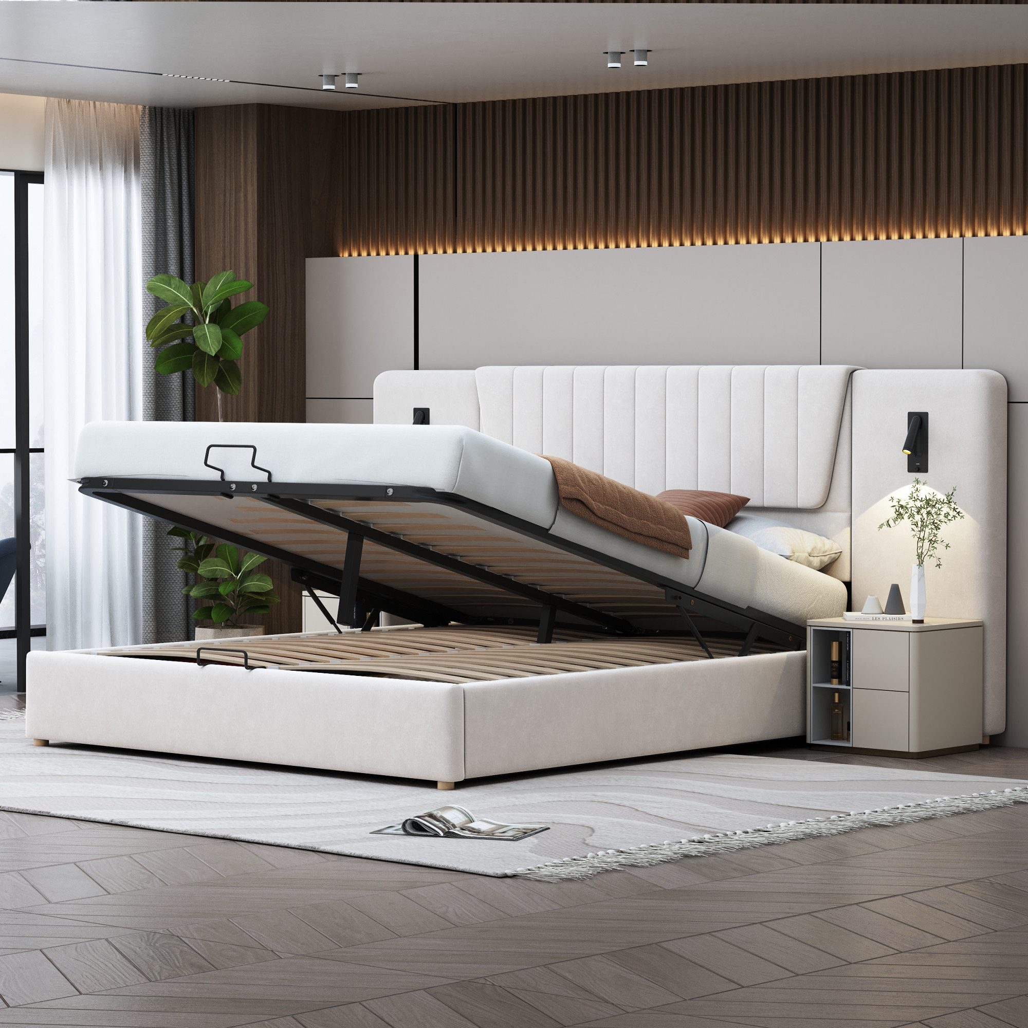 STILVORA Polsterbett Bettgestell 180×200 mit Matratze,bett günstig online kaufen