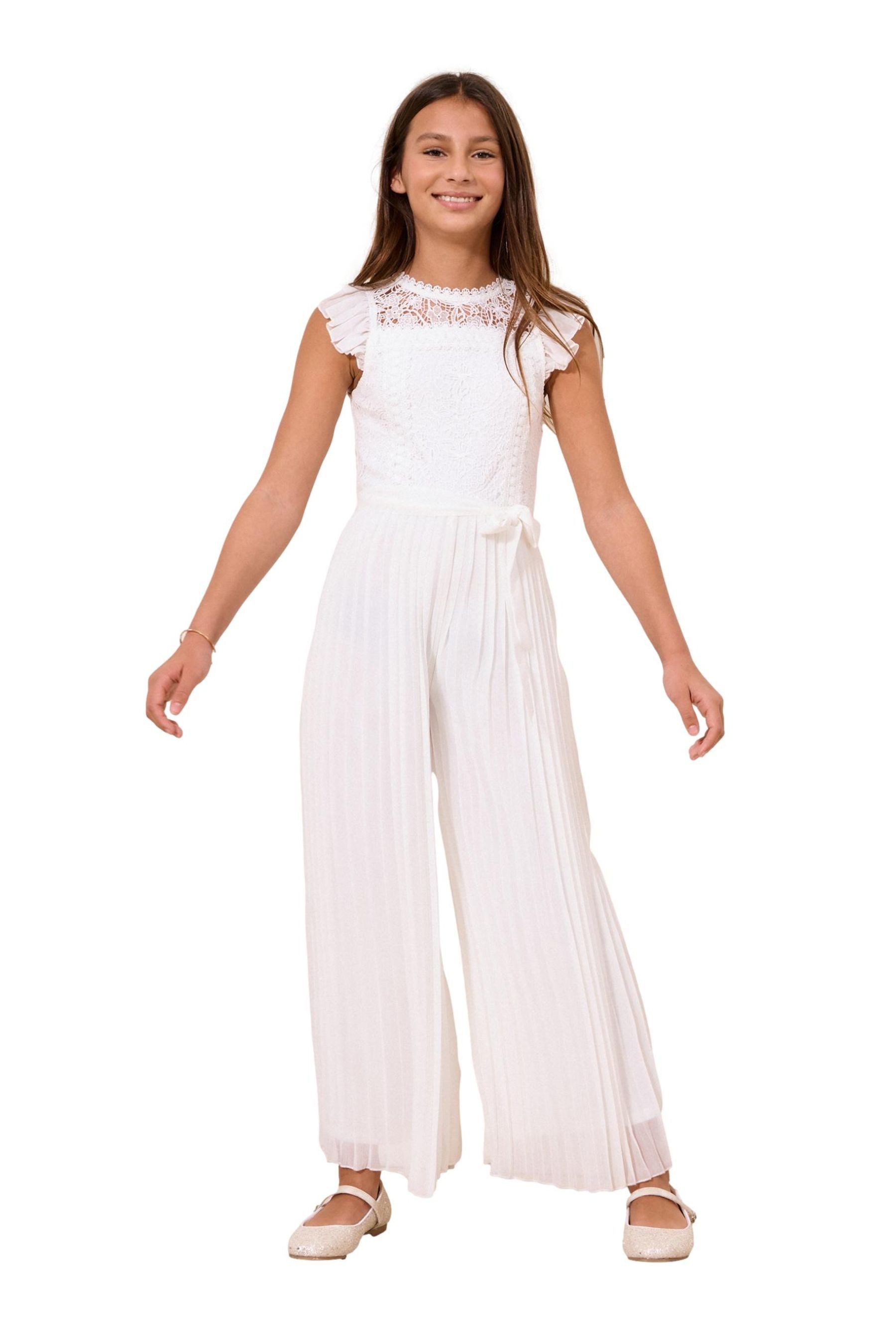 LIPSY Jumpsuit Festlicher Lipsy Jumpsuit mit Spitzenfront (2-tlg)
