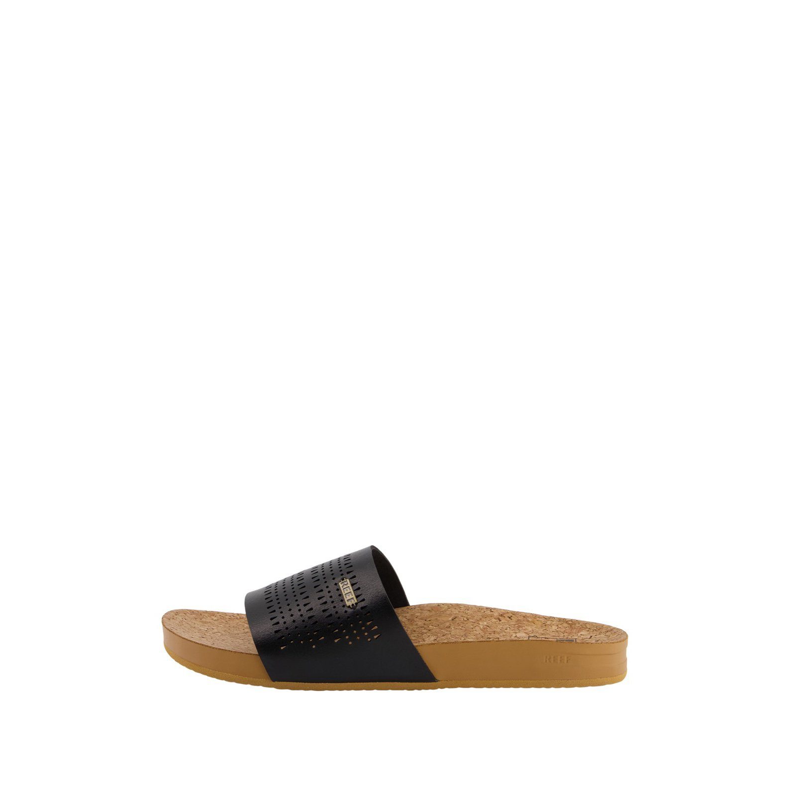 Fußbett, Leichte Scout (1-tlg) Reef Perf Slipper geformtes Black/Tan Sohle Cushion Anatomisch Sandale