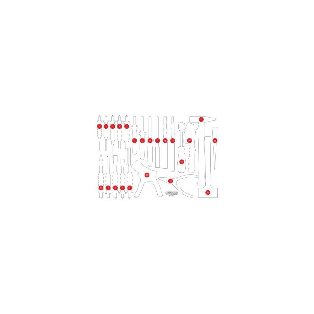 KS Tools Montagewerkzeug Leere 811.1023-97, 811.1023-97 Schaumstoffeinlage 811.1023 zu