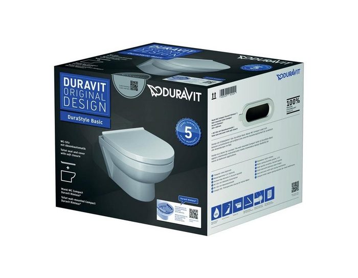 Duravit Bidet Wand-WC-Kombination DURASTYLE tief 365x480mm weiß