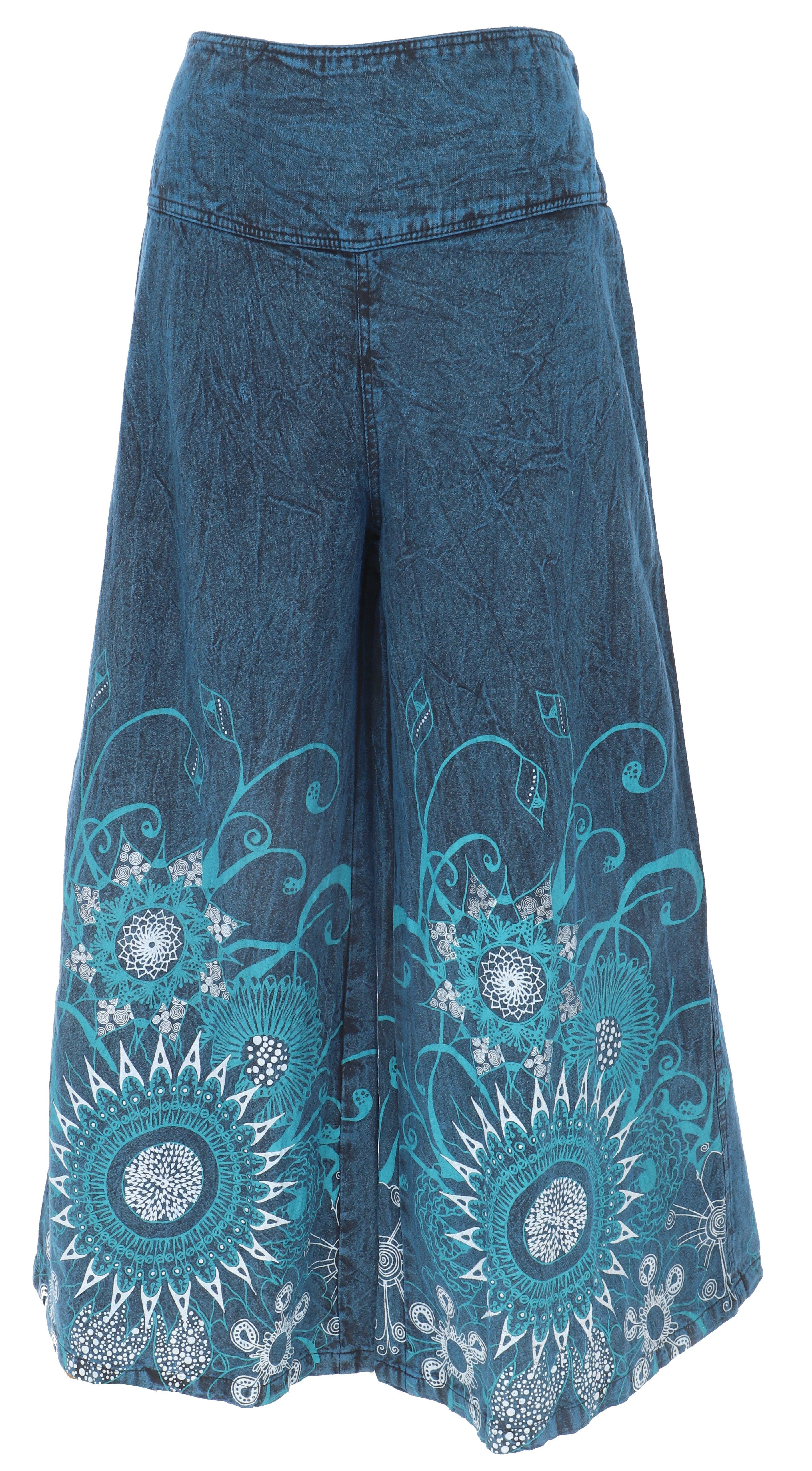 Guru-Shop Relaxhose Palazzohose, Boho Flower Power Baumwollhose,.. alternative Bekleidung – Bild 3 von 5