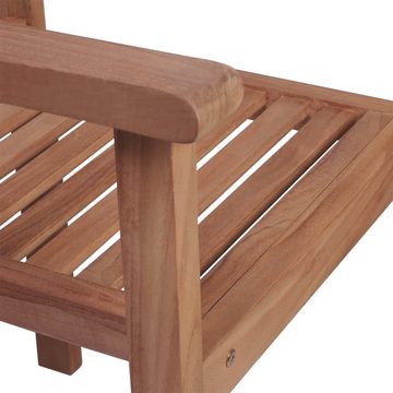 furnicato Gartenstuhl Gartenstühle 2 Stk. mit Weinroten Kissen Massivholz Teak