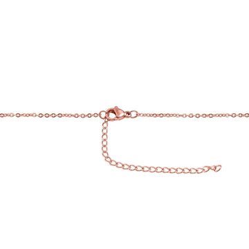 KARMA Kette mit Anhänger Damenkette Rose Gold Lebensbaum Halskette (Halskette mit Anhänger), Damen Damenschmuck Medaillon