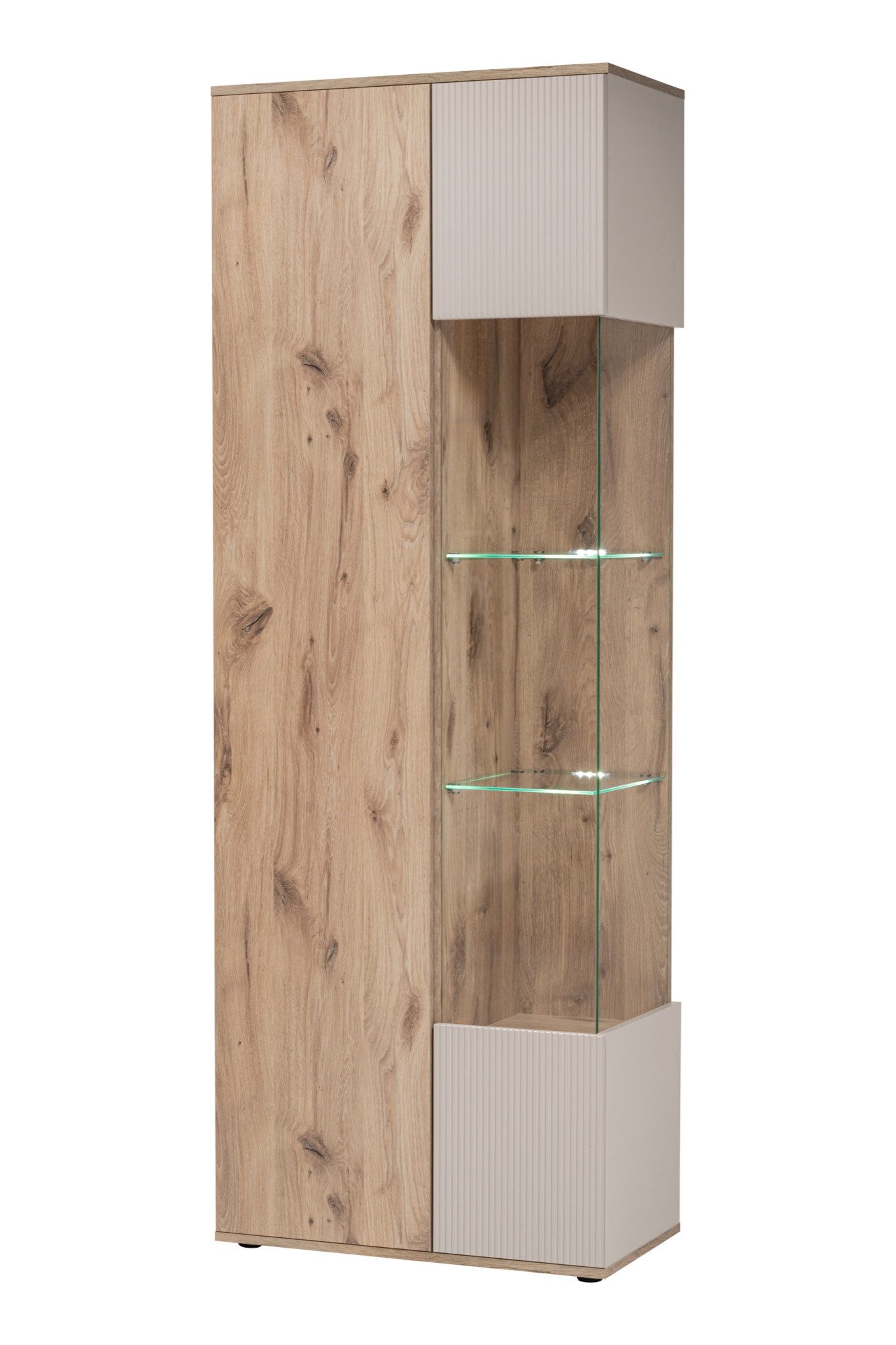 ASM-Moebel Wohnwand Wohnwand CATALINA mit Rillenfront und LED und Push - Cl günstig online kaufen