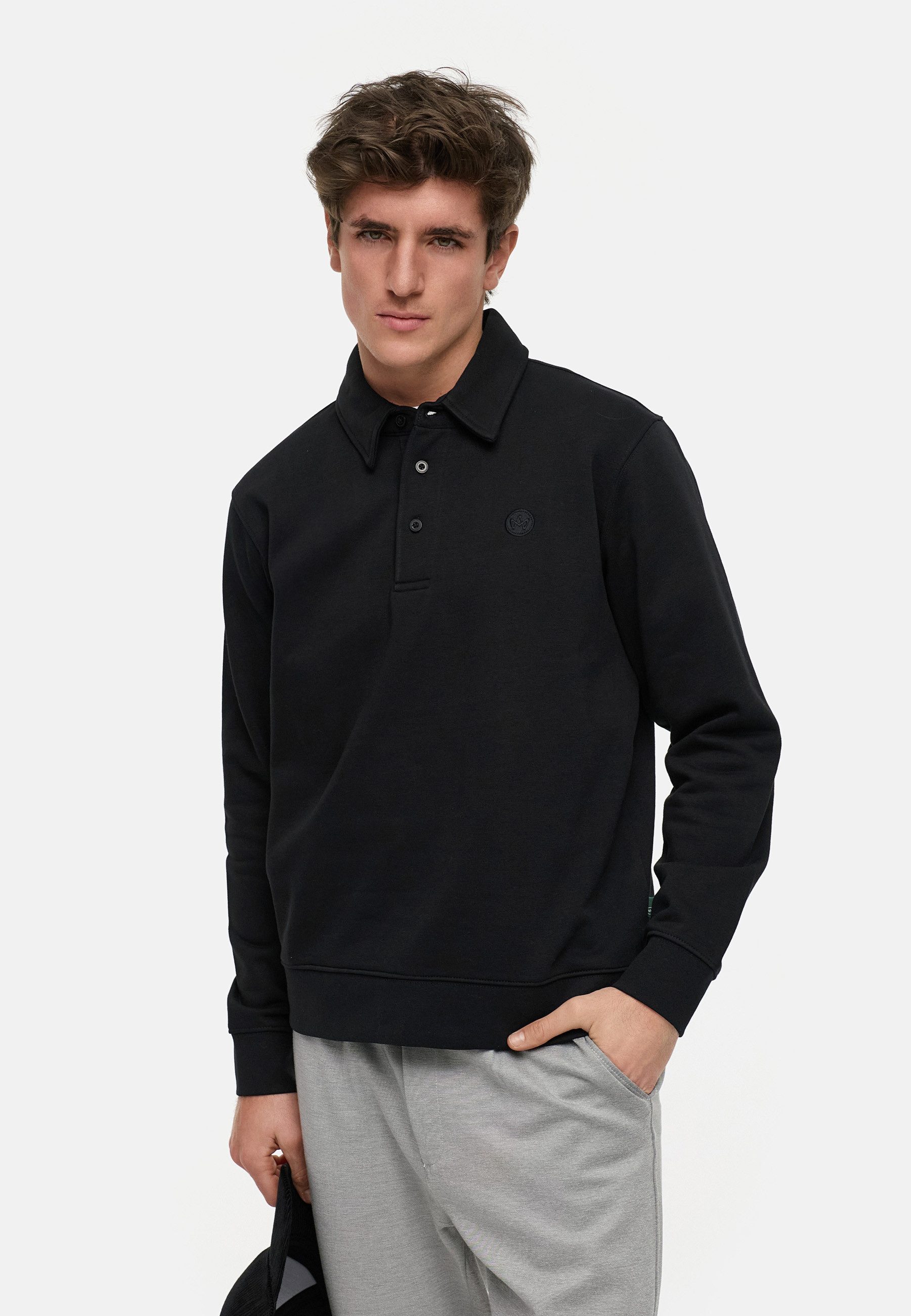 Kronstadt Sweater KSLars Polosweater Polo-Sweatshirt mit sportivem Twist