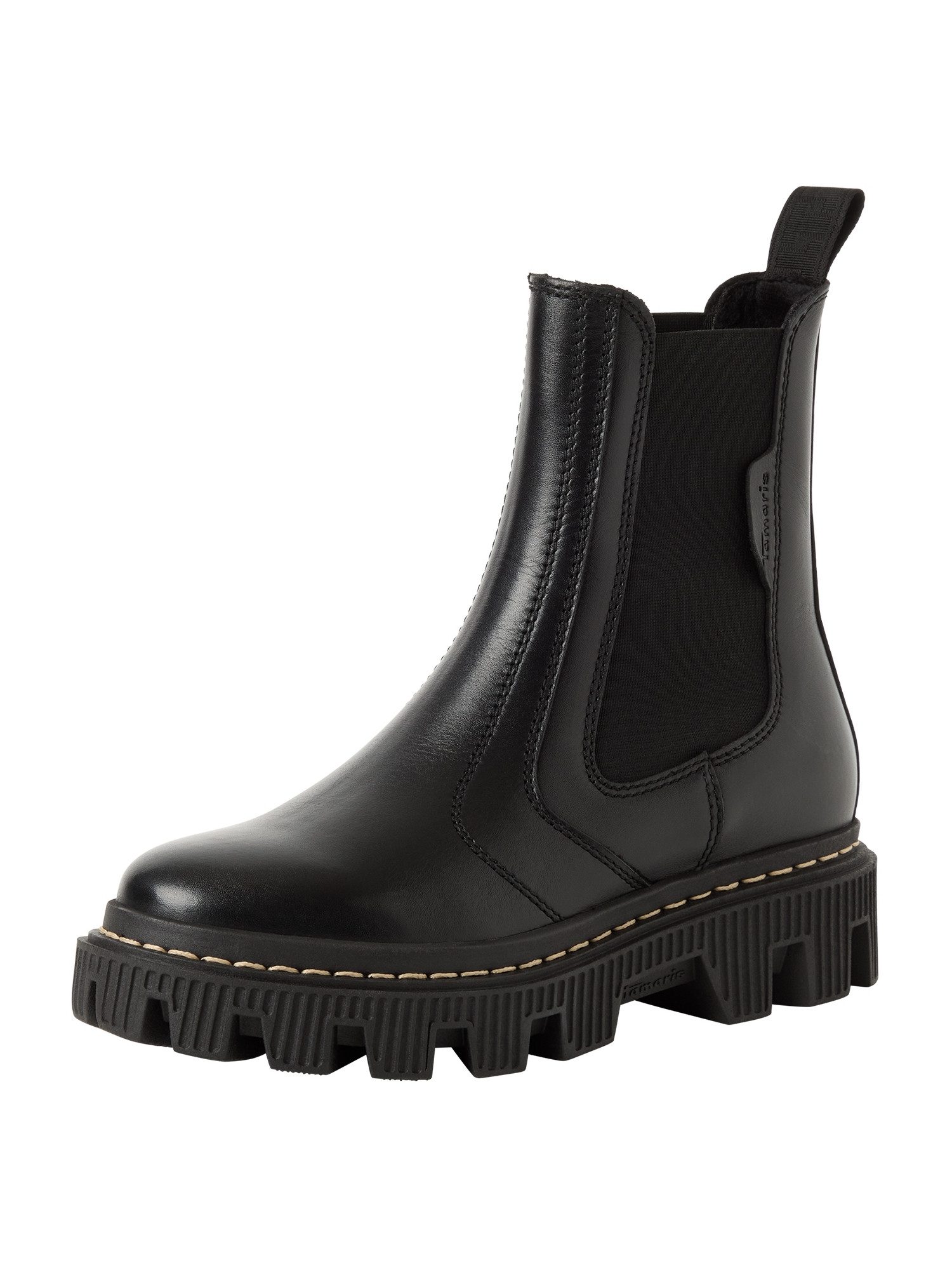 Tamaris COMFORT-Lining, Removable Sock aus Leder Chelseaboots COMFORT-Lining