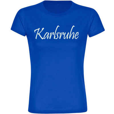 multifanshop T-Shirt Damen Karlsruhe - Schriftzug - Frauen