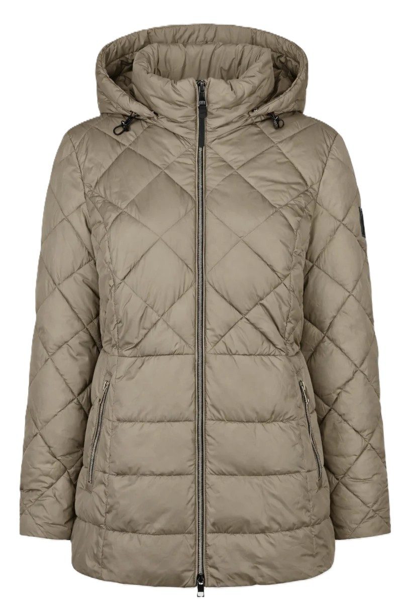 Barbara Lebek Outdoorjacke - modische Steppjacke Down Free mit Kapuze für Damen Down Free Steppjacke mit Kapuze, Kordelzug und Reißverschlusstaschen