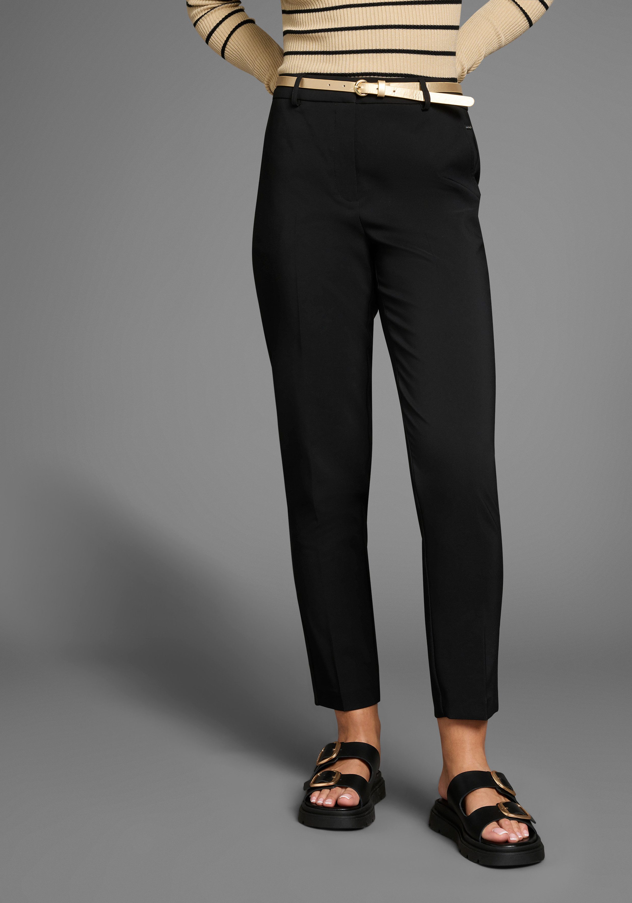 Laura Scott Chinohose mit passendem Gürtel günstig online kaufen