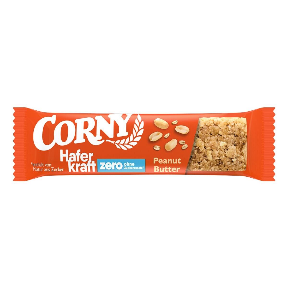 CORNY Riegel Haferkraft zero Peanut Butter, 4 Haferriegel