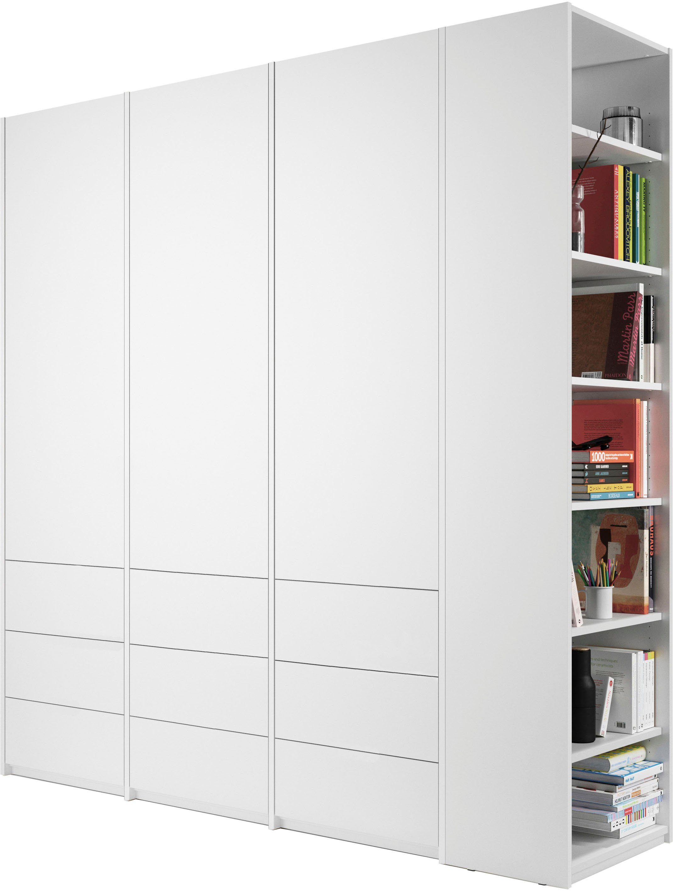 9 Schubladen SMALL weiß LIVING Drehtürenschrank Müller Plus geräumigen 6 Modular inklusive | weiß Variante