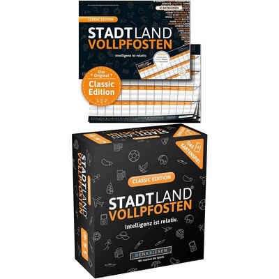 Denkriesen Spiel, SL2001 SL3001 Stadt Land Vollpfosten 2er Set "Classic Edition"