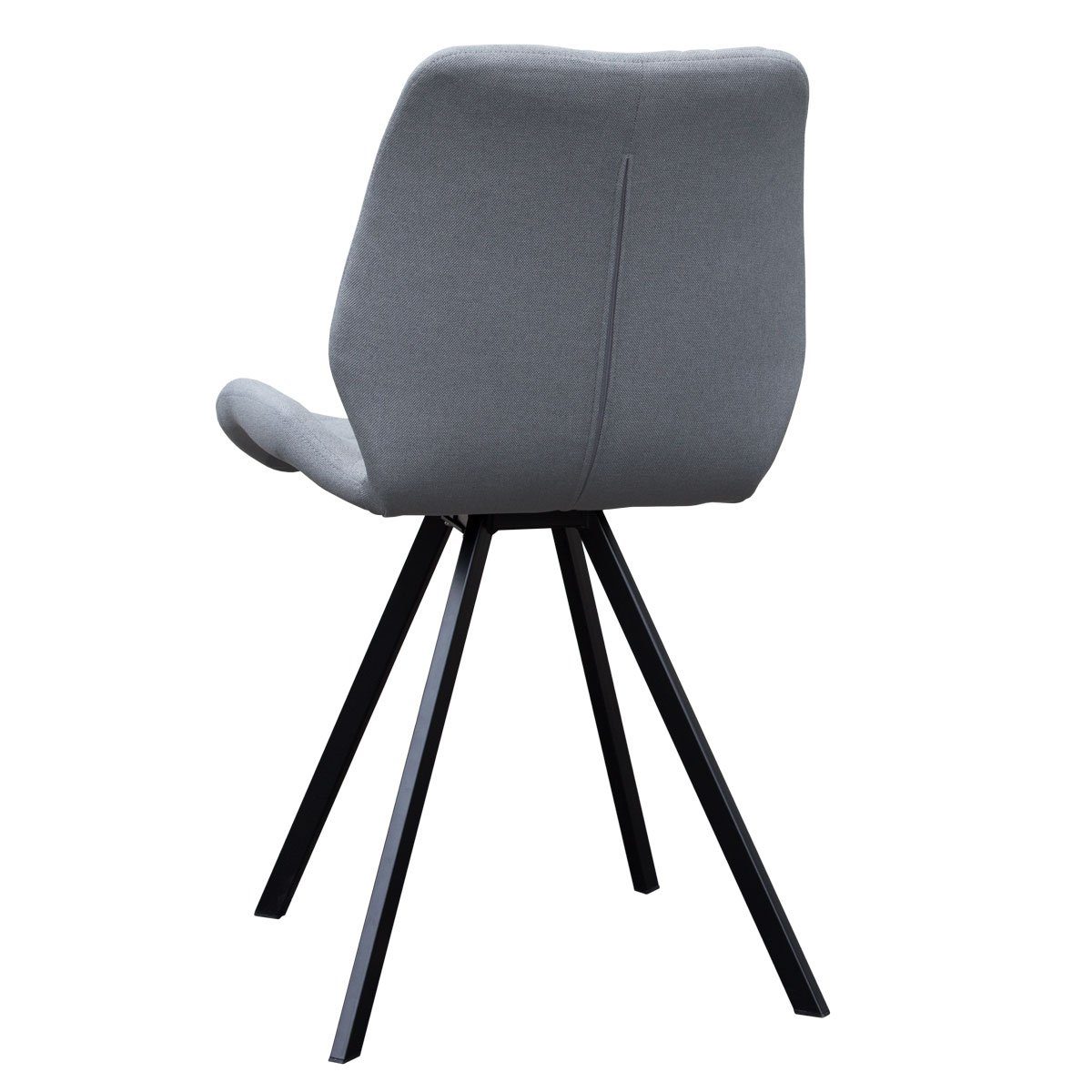 SVITA Polsterstuhl DIAMOND (2er-Set, 2 St), gepolstert, gesteppter Sitz, Stoffbezug, Hellgrau