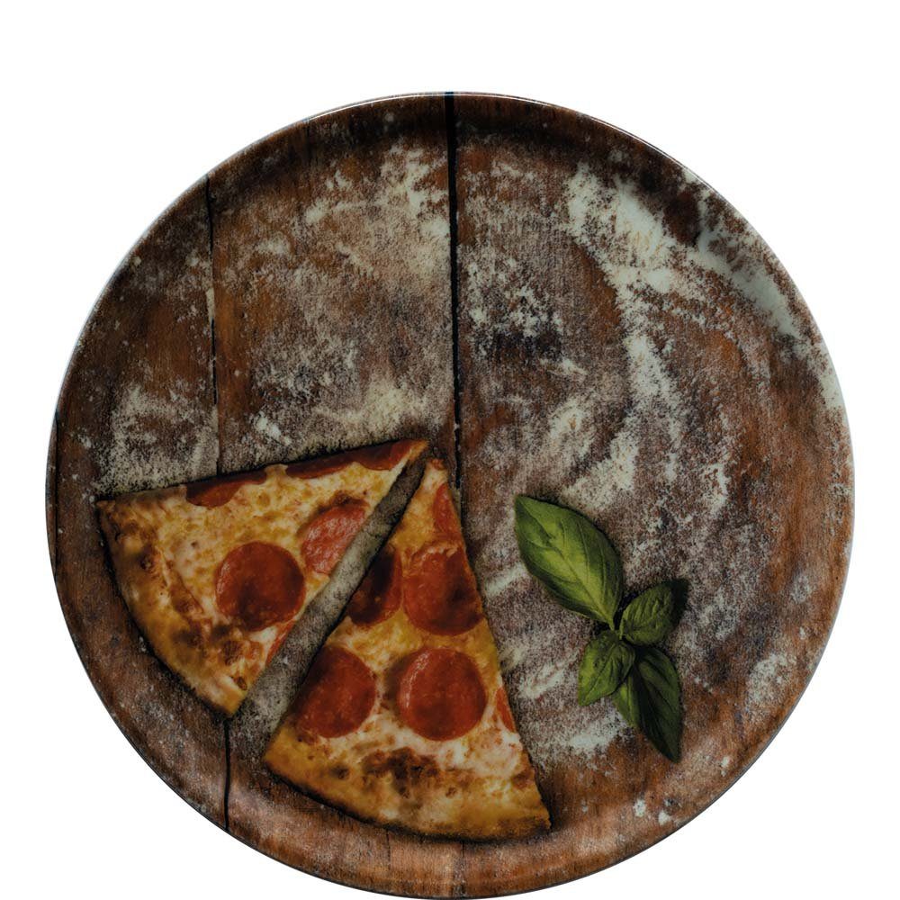 Saturnia Pizzateller Napoli Flour, Dekor Pizzateller Pizza 31cm Porzellan Pizza 1 Stück