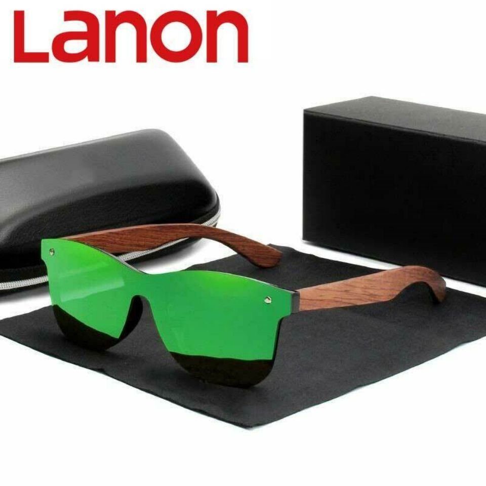 Qualität ist sehr gut Lamon Sonnenbrille Fashion Polarized Herren UV400 green Sonnenbrille Naturholz Radfahren