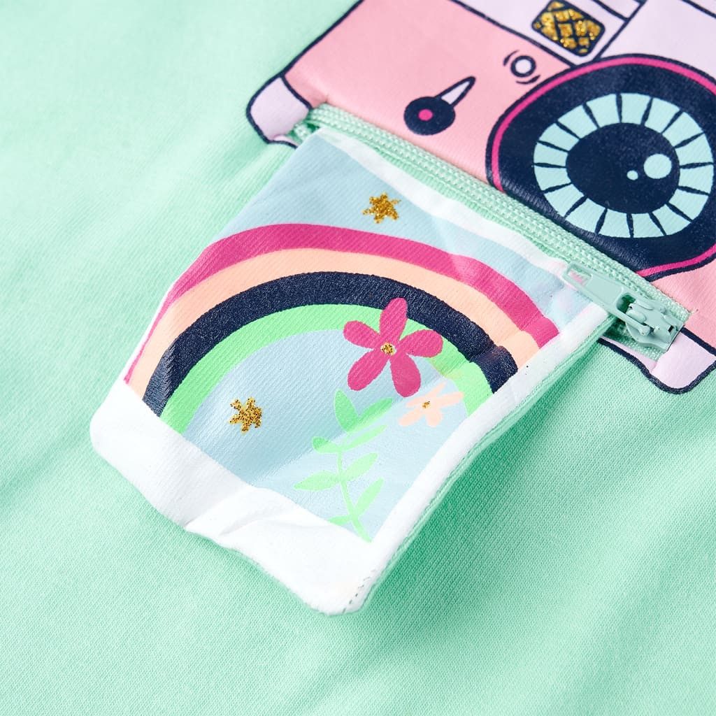 vidaXL T-Shirt Kinder-T-Shirt Knallgrün 116