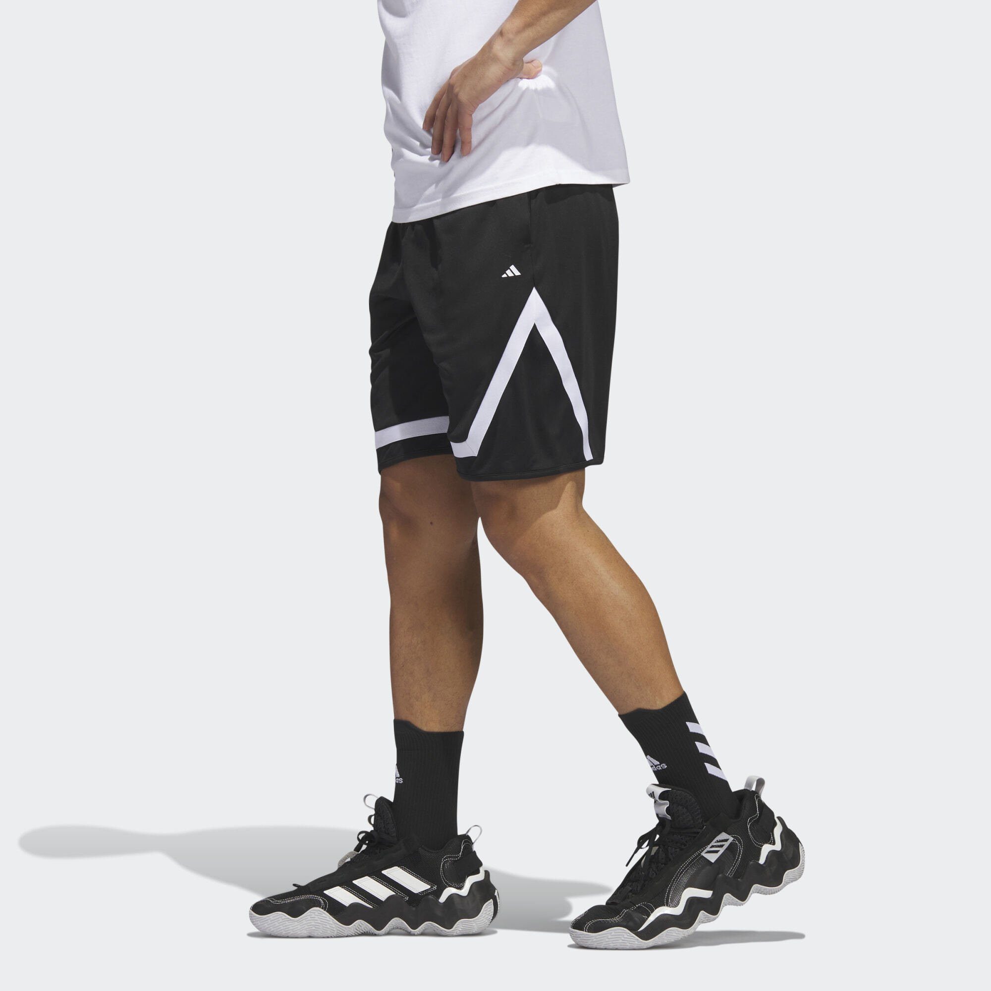 PRO White Black ADIDAS / BLOCK SHORTS Funktionsshorts Performance adidas