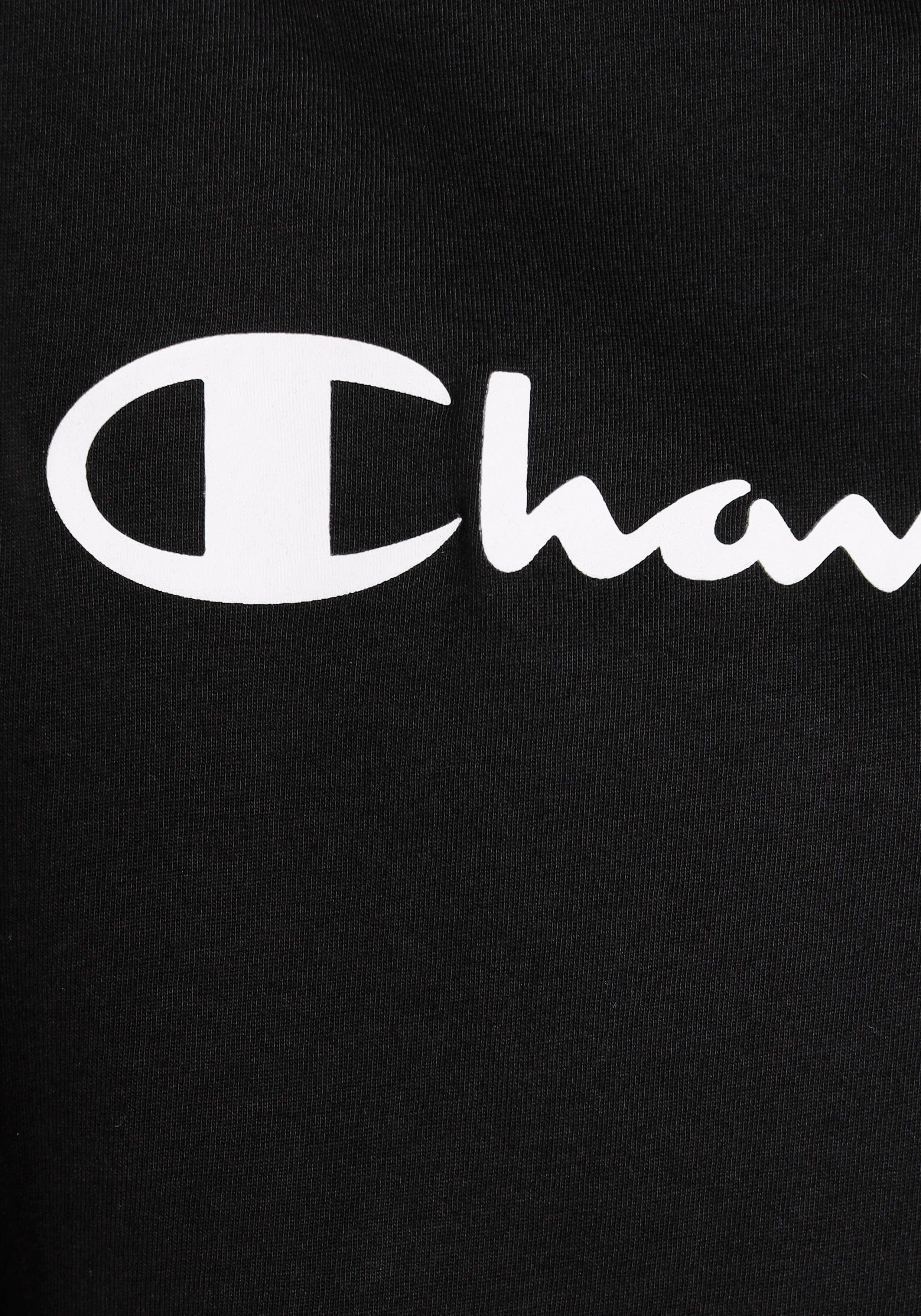 schwarz Langarmshirt Crewneck T-Shirt Long Champion Sleeve