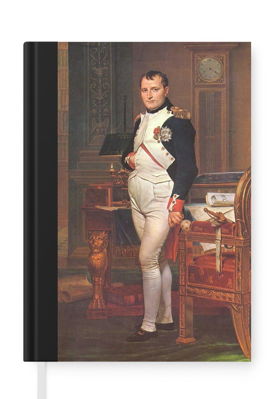 MuchoWow Notizbuch Kaiser Napoleon in seinem Arbeitszimmer in den Tuilerien - Gemälde von, Journal, Merkzettel, Tagebuch, Notizheft, A5, 98 Seiten, Haushaltsbuch