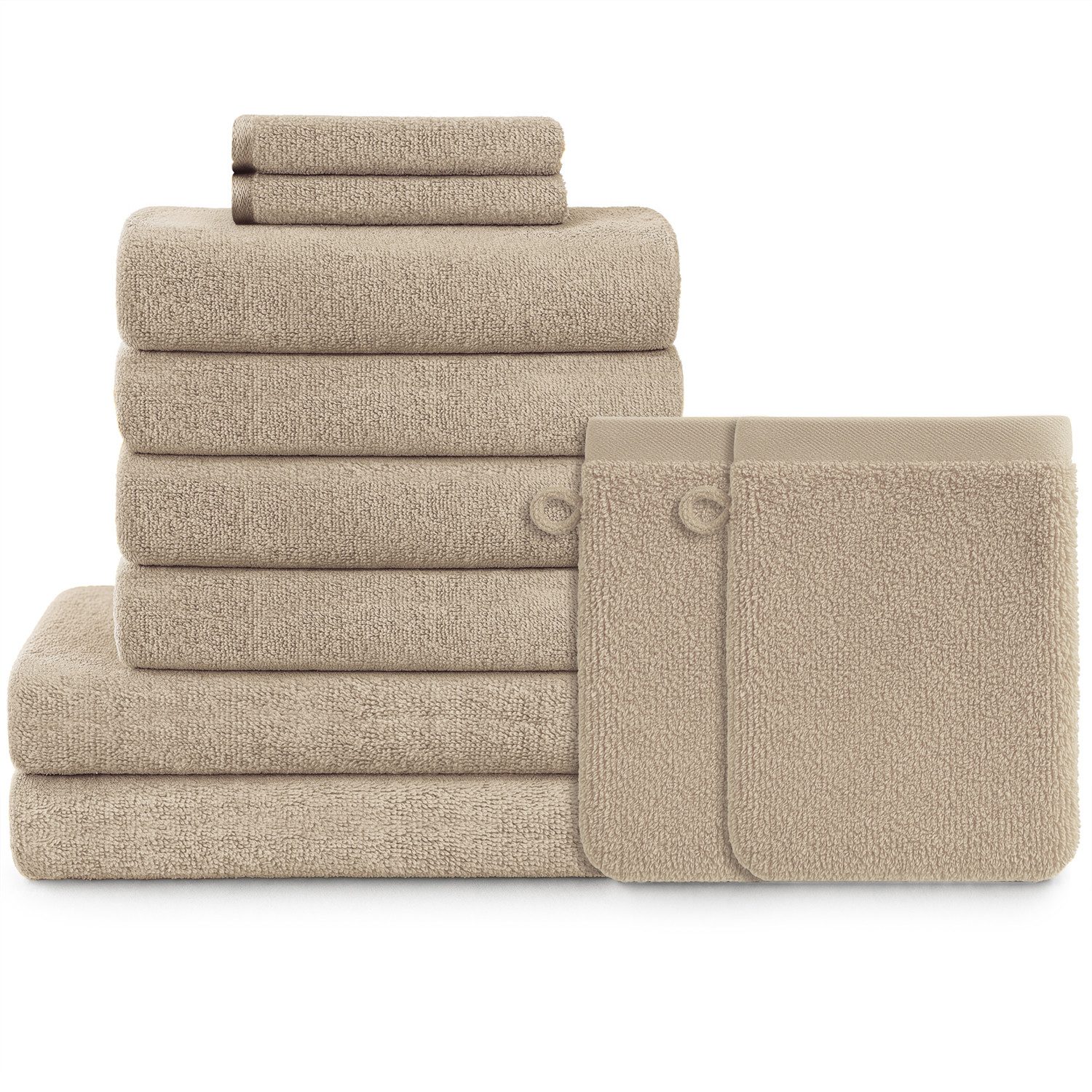 Blumtal Handtuch Set Blumtal 10 Teilig - Handtücher Set 100% Baumwolle, wei günstig online kaufen