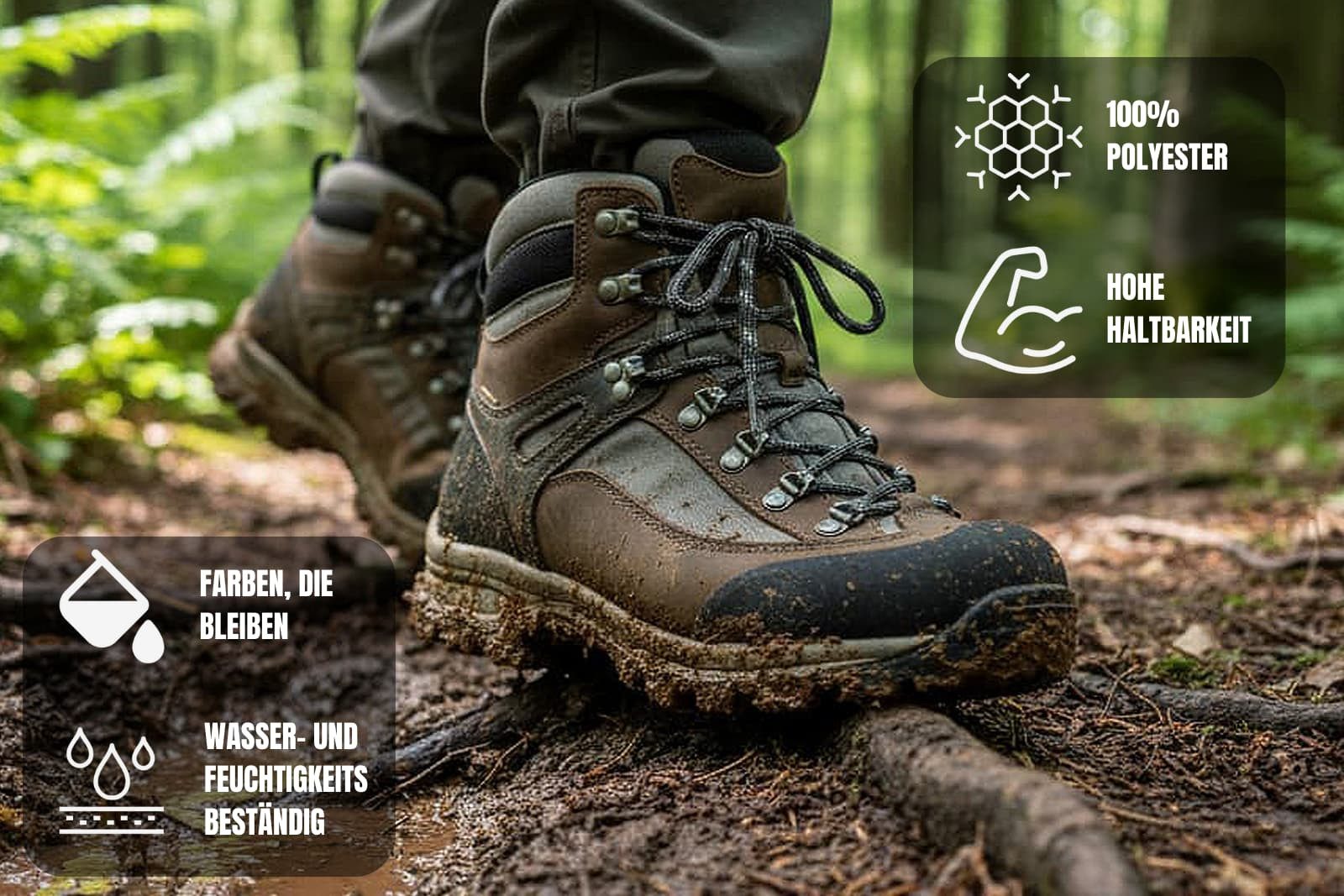 Ringelspitz Schnürsenkel Oval Trekking - Robuste & Rutschfeste für Outdoor-Abenteuer, Ø 5mm - Rutschfest, robust und ideal für Outdoor-Schuhe