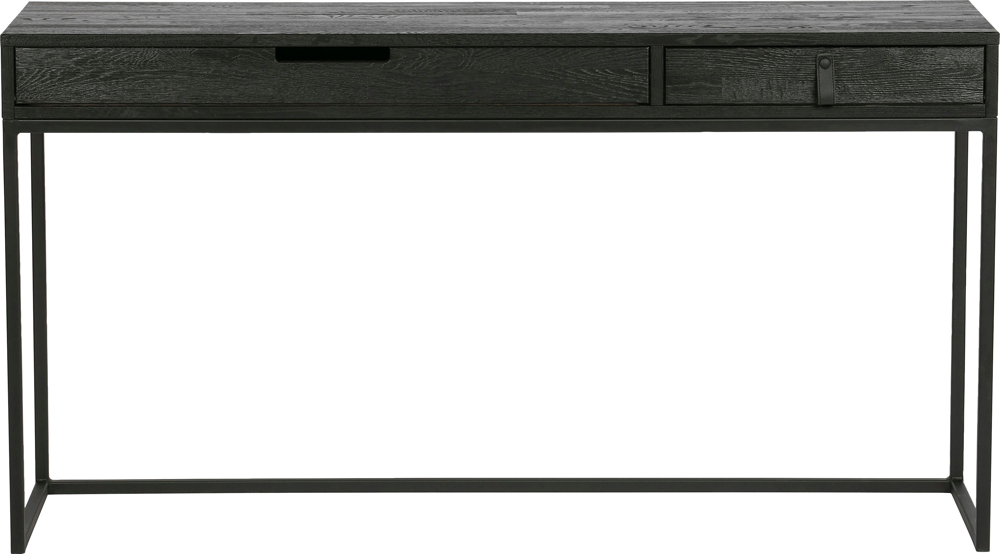 WOOOD Schreibtisch Silas, zwei Schubladen, Holz teilmassiv, H 75 cm x B 140 cm
