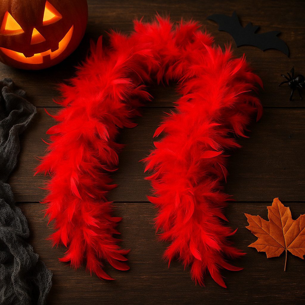 Widmann S.r.l. Kostüm-Flügel Federboa Rot 180 cm flauschig Kostüm Zubehör Karneval & Halloween, Flauschig, elegant, vielseitig kombinierbar