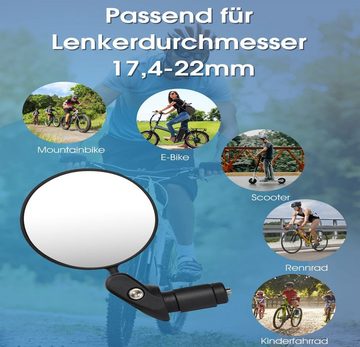 HYTIREBY Fahrradspiegel Fahrradspiegel 2 PCS,360°Rückspiegel Fahrrad, Fahrradspiegel für Lenker Ebike,Mountainbike Rennrad
