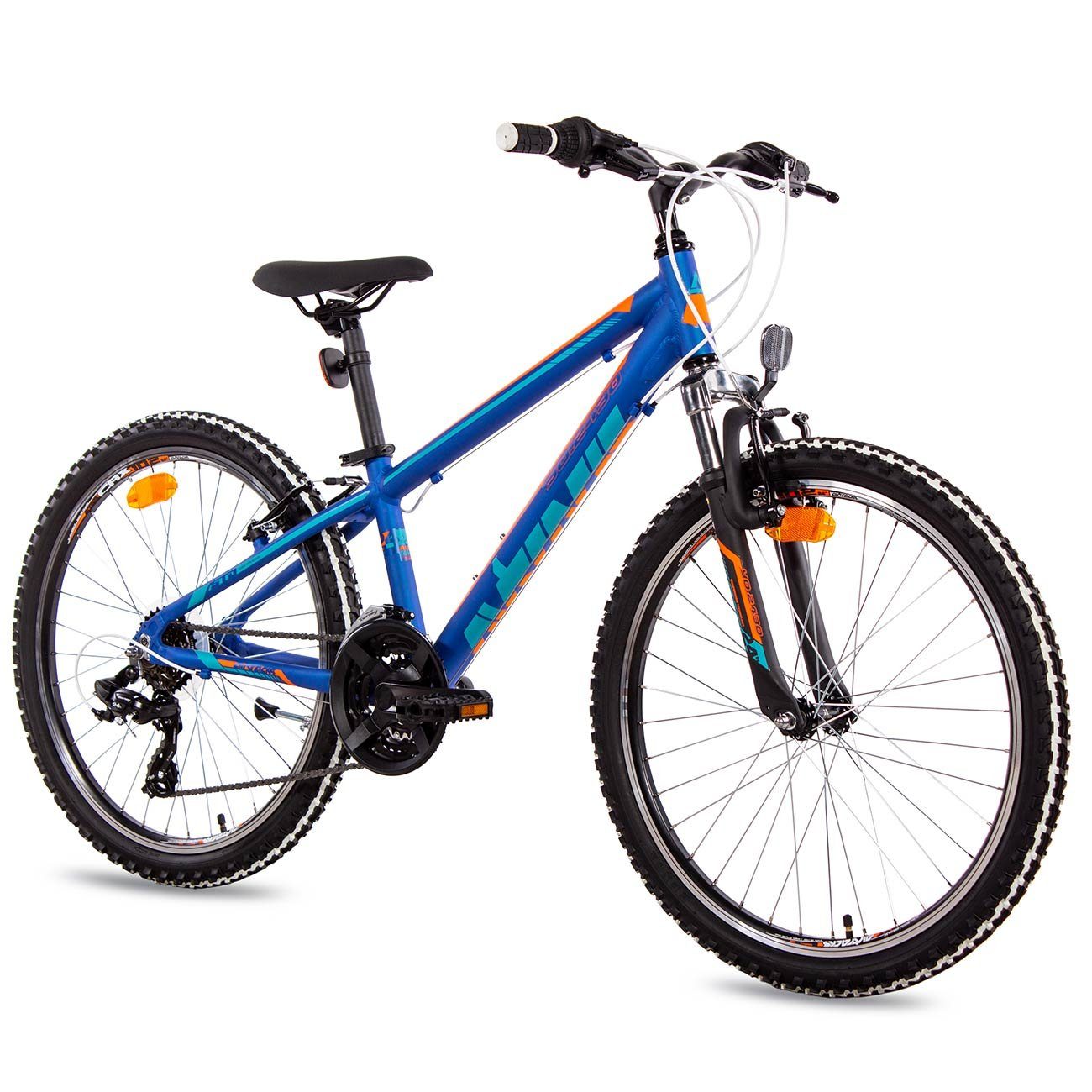 Airtracks Kinderfahrrad 24 Zoll Kinderfahrrad MTB Aluminium YO.2430, 18 Gang Shimano Tourney Schaltwerk, Kettenschaltung, Mountainbike Kinder Fahrrad 9 - 12 Jahre » KÖRPERGRÖSSE 125-145cm «