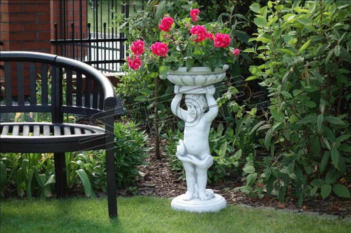 Pflanz Blumenkübel Skulptur Figur Garten JVmoebel Gefäss Vasen Kübel Figur Blumentöpfe
