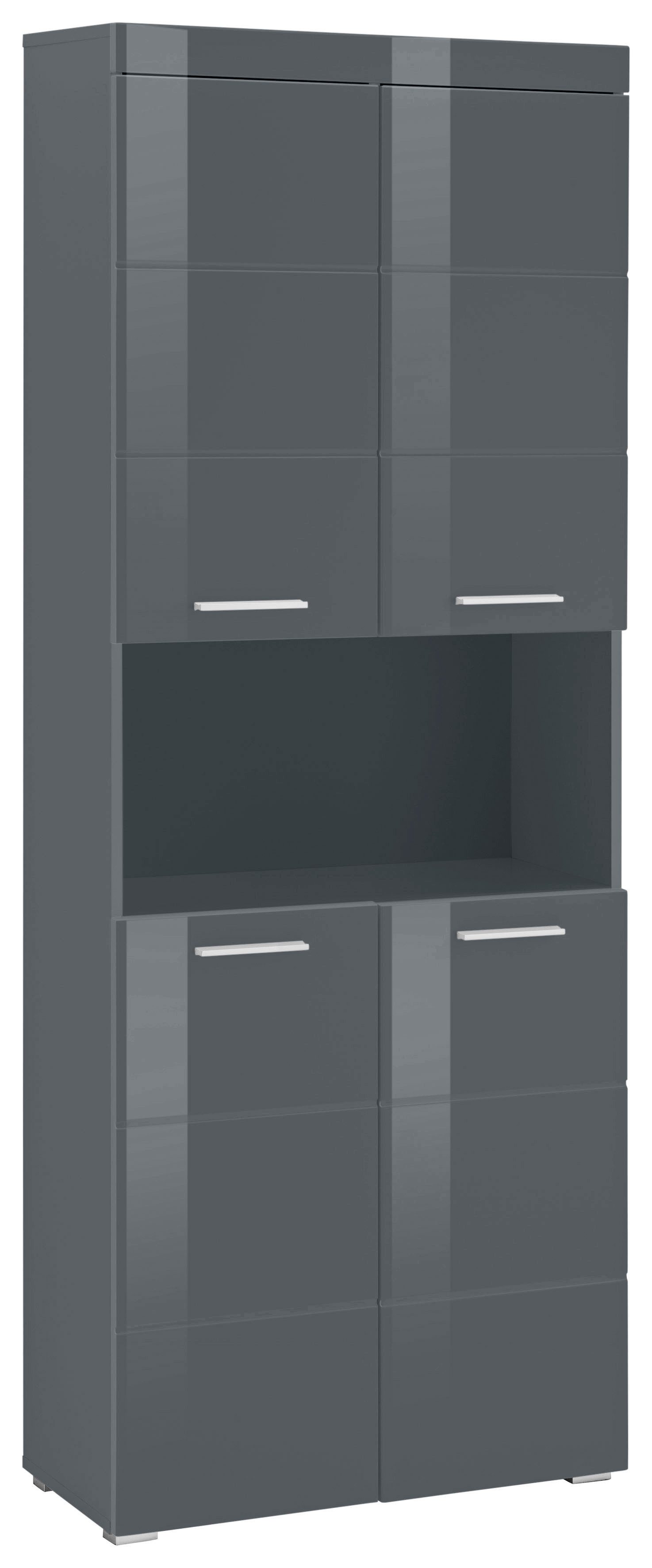 welltime Hochschrank Avena Badschrank 4-türig mit o. Fach und 4 Einlegeböden - B/T/H 73/31/190 cm