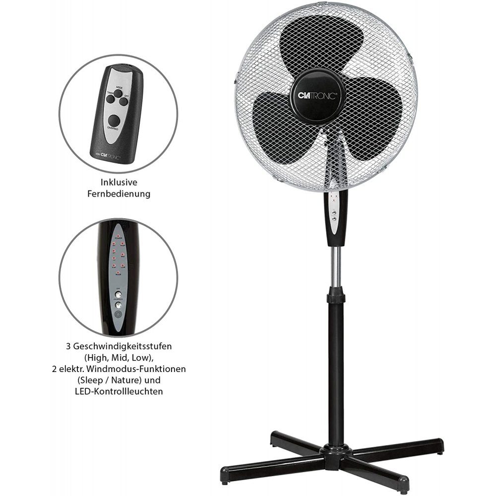 Standventilator VL 3741 S - Stand-Ventilator - schwarz