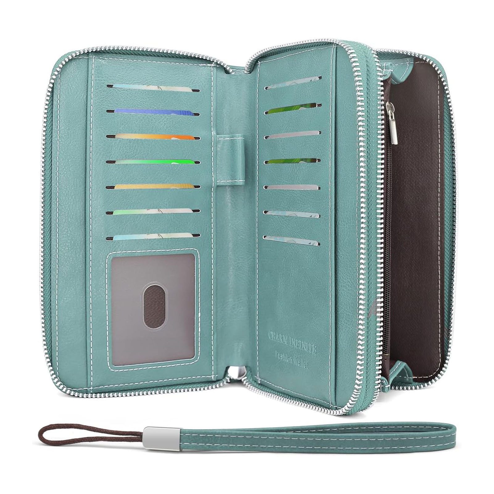 HAUSS SPOLE Geldbörse Geldbeutel Lang Portemonnaie Portmonee aus Weichem Leder für Damen