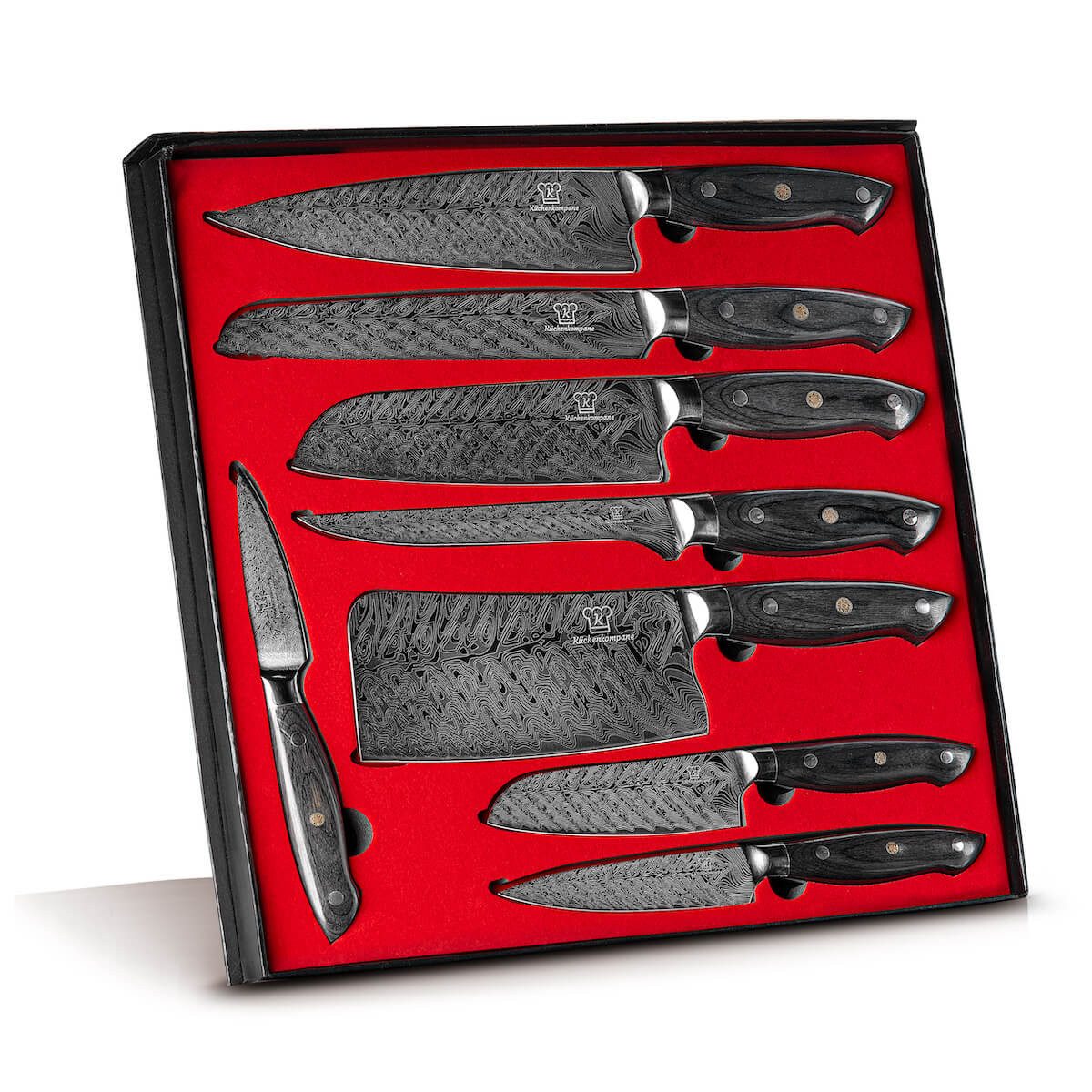 Küchenkompane Messer-Set Asiatisches Messerset Kumai 8-teiliges Küchenmesser Set Premium (8-tlg)