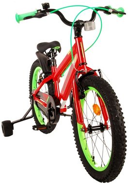 TPFSports Kinderfahrrad Volare Rocky 18 Zoll mit 2x Handbremsen, 1 Gang, (Jungsfahrrad - Jungen Kinderrad - ohne Schaltung - Sicherheitsgriffe), Kinder Fahrrad 18 Zoll mit Stützrädern - Kinder Jugend Fahrrad Rot