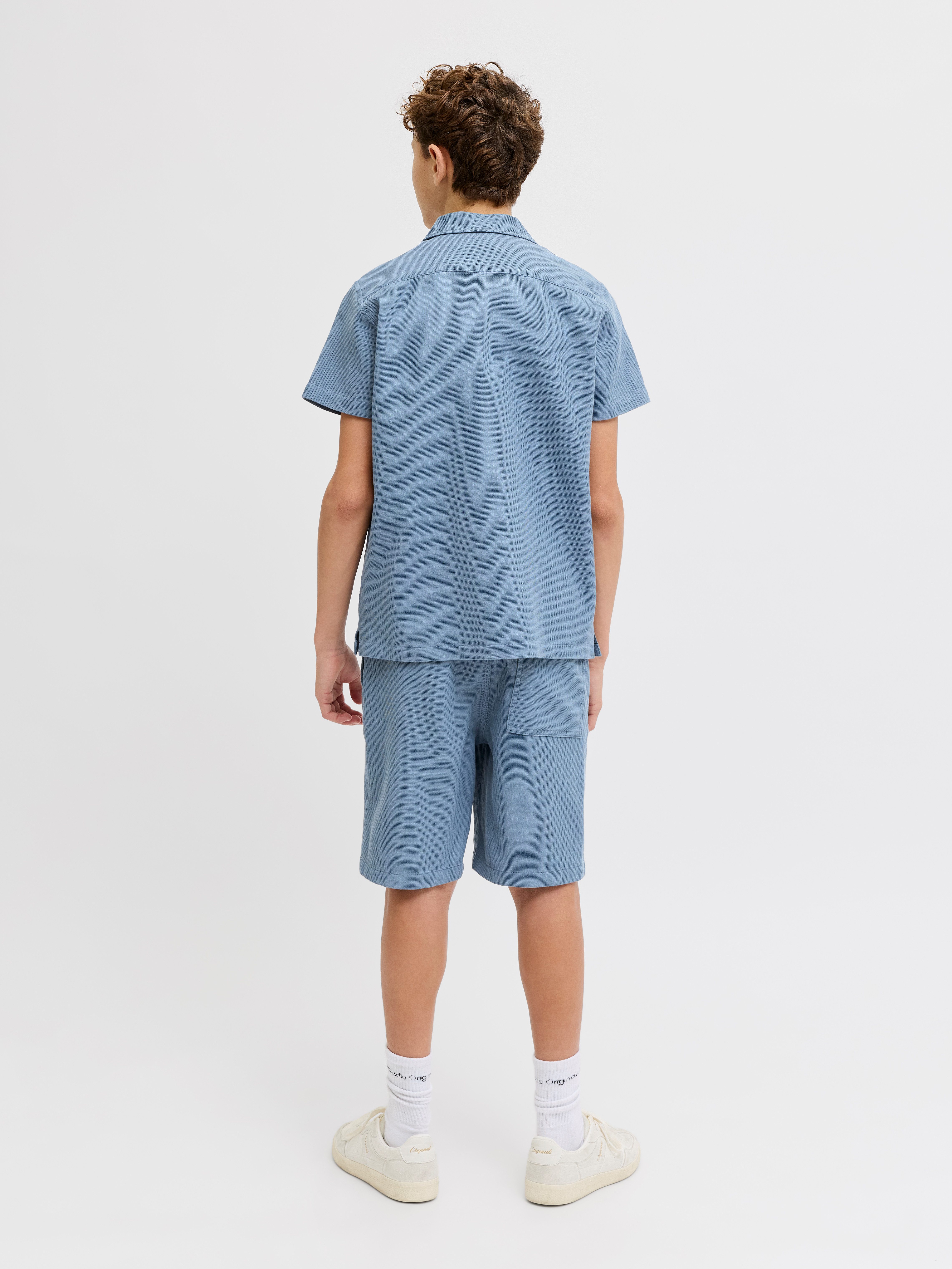 Jack & Jones Junior Shorts JPSTJAIDEN WAFFLE RESORT SHORTS JNR Baumwolle, locker geschnitten