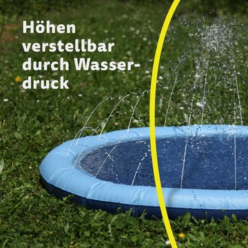 Bestlivings Hundepool Sprinklermatte, (1-tlg., Ø100 cm), Splash Pool - Sprinkler Wasser-Spielmatte mit Anti-Rutsch Beschichtung