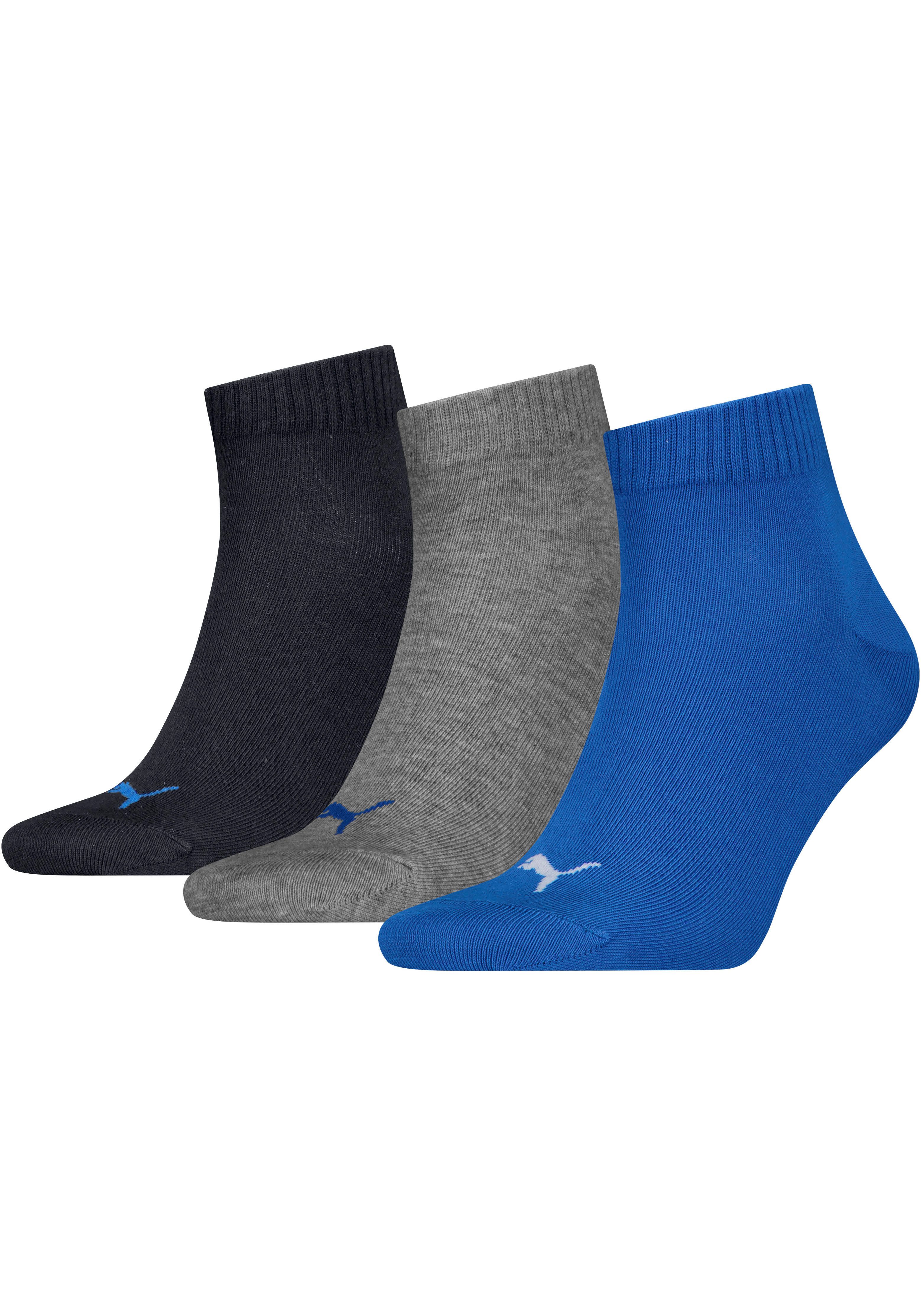 PUMA Kurzsocken (3-Paar) Atmungsaktiv, Rippenbündchen, weiche Baumwollmisch günstig online kaufen