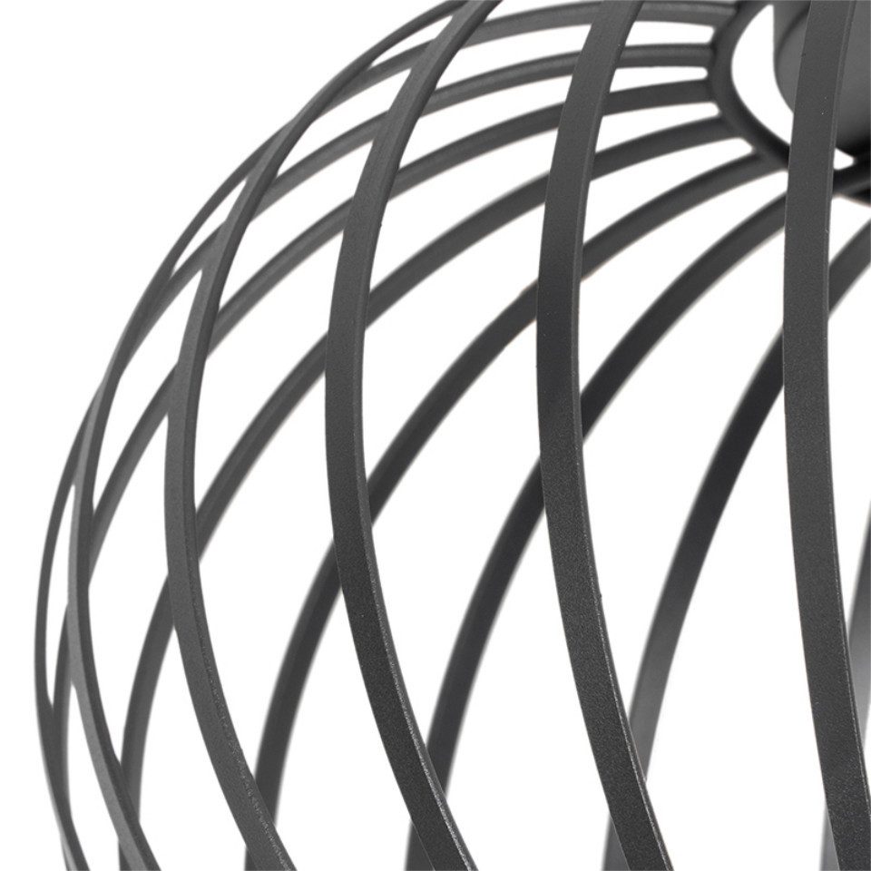 Qazqa Deckenleuchte Johanna, ohne Leuchtmittel, Warmweiß, QAZQA Deckenleuchte, e27, Schwarz, Stahl, Design